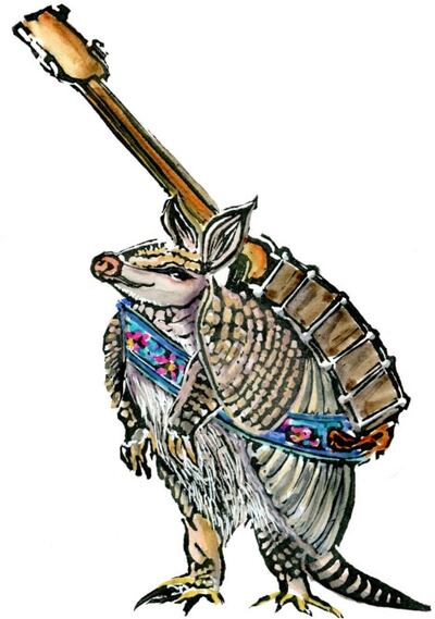 Banjodilly, the mascot for the Gulf Coast Cruinniú