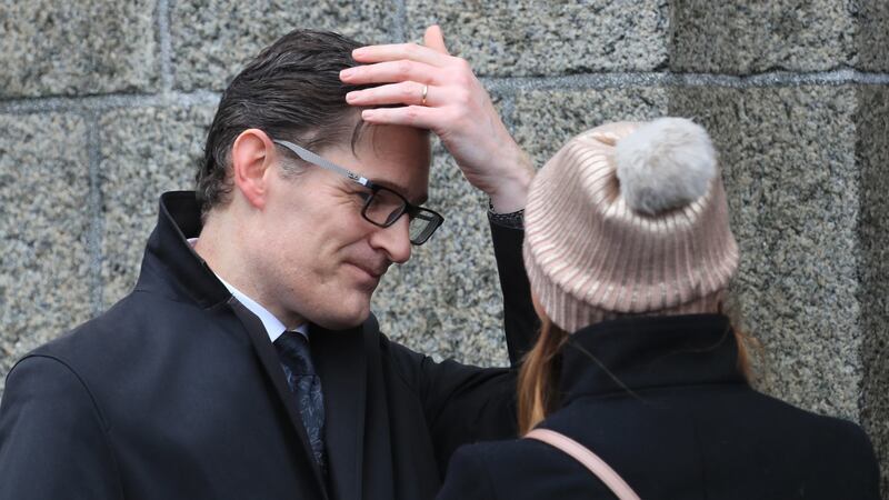 Paul Murray at the Church of Our Lady of Perpetual Succour, Foxrock, for the funeral of his father Frank. Photograph:  Colin Keegan, Collins Dublin