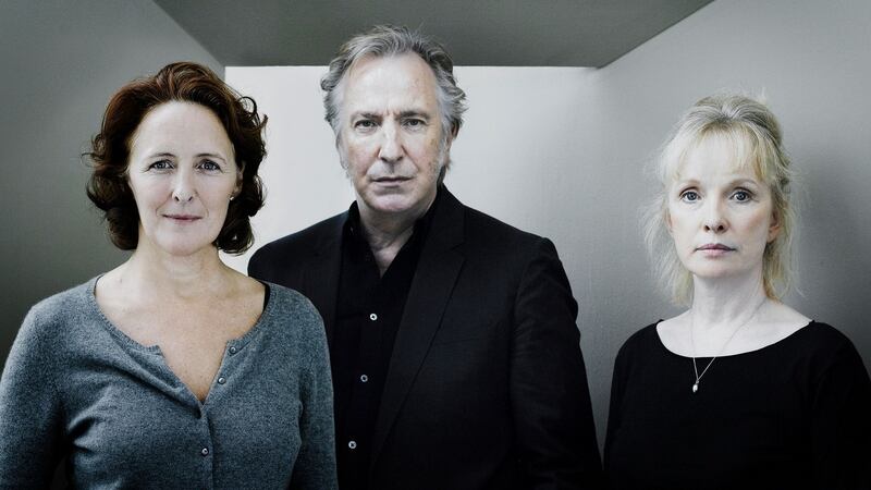 Fiona Shaw, Alan Rickman and Lindsay Duncan in the Abbey Theatre  production of John Gabriel Borkman  by Henrik Ibsen, in a new version by Frank McGuinness.