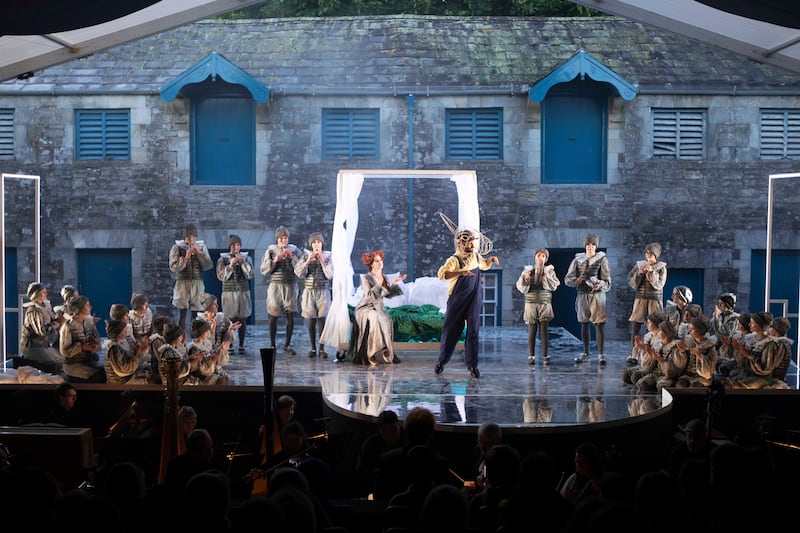 A Midsummer Night’s Dream: Piccolo Lasso, Ami Hewitt and Dominic Veilleux. Photograph: Frances Marshall