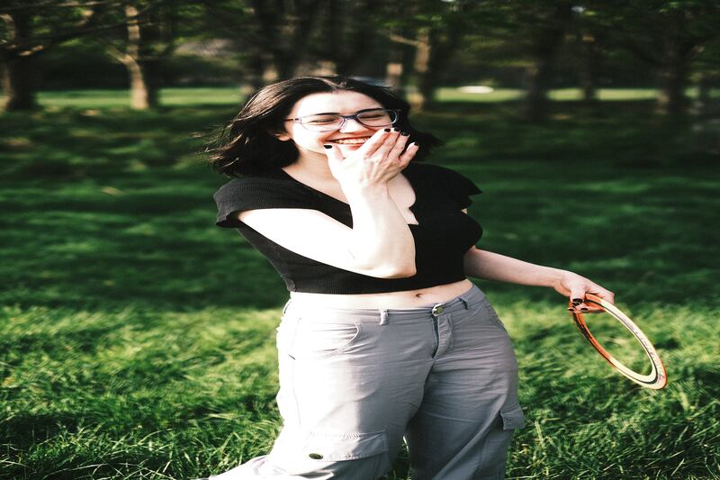 Emily Farrell enjoying a sunny day in the Phoenix Park, Dublin