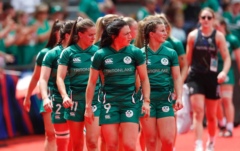 Ireland team leave the field after the game against Australia. Photograph: Martin Seras Lima/Inpho