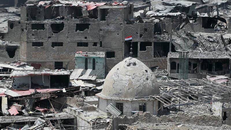 A  general view of the destruction in Mosul’s Old City. Photograph: AFP/Getty Images