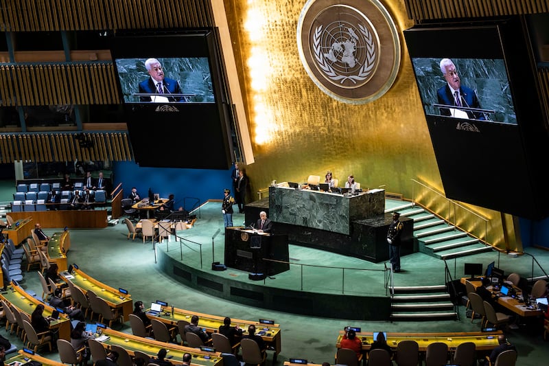 US bars Palestinian leader Abbas and 80 officials from annual UN meeting as allies pledge statehood