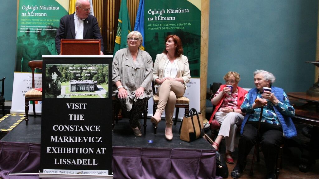 Michael McDowell, Síle de Valera and Brenda Power were among the speakers at Markievicz Day 2017 at Lissadell House, Co Sligo. Photograph:  Brian Farrell