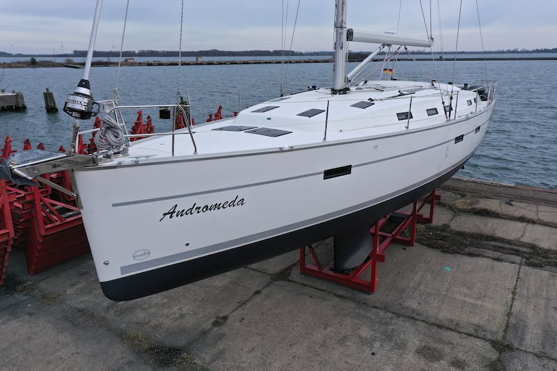The Andromeda, a 50-foot recreational sailing yacht, on Ruegen Island near Dranske, Germany. Photograph: Sean Gallup/Getty Images