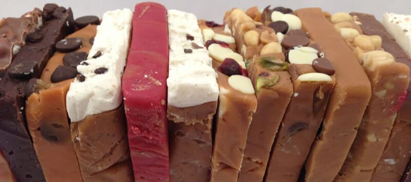 An assortment of fudges from Wilde irish Chocolates