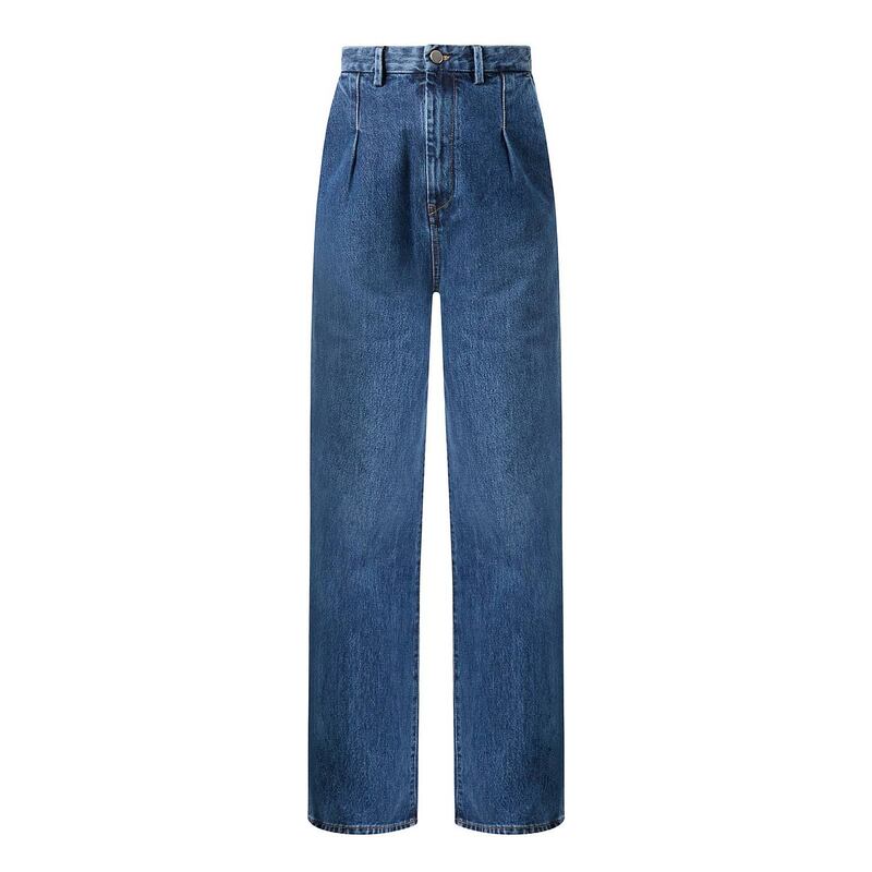Pleated wide leg jeans, €290 Studio Lou Lou Studio, Brown Thomas