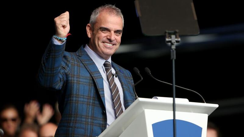 Europe team captain Paul McGinley   during the Opening Ceremony ahead of the 40th Ryder Cup at Gleneagles. Photograph: Ross Kinnaird/Getty Images