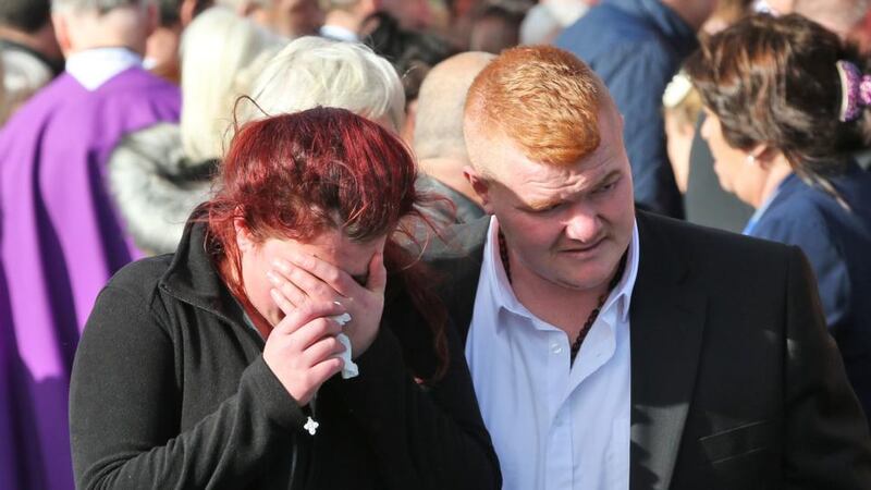 At the funeral of Thomas, Sylvia, Christopher, Jim and Mary Connors. Photograph: Colin Keegan, Collins Dublin