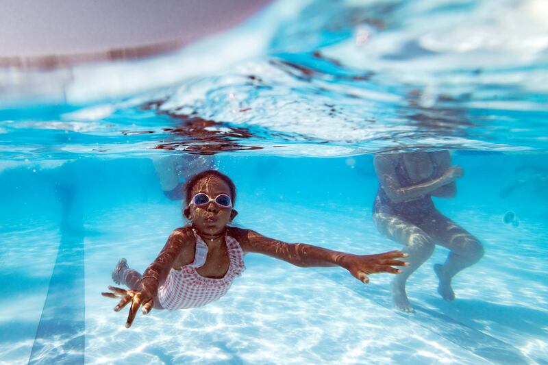 Thia Gordon Shirley (8) from Greenwich practises her breaststroke at Charlton Lido in London on June 25th. Photo: Dan Kitwood/Getty Images