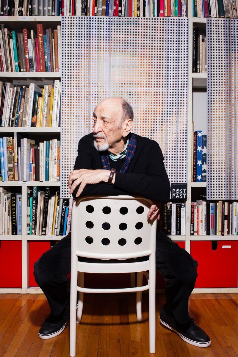 Milton Glaser in his studio in New York in 2012.  Photograph: Robert Wright/New York Times