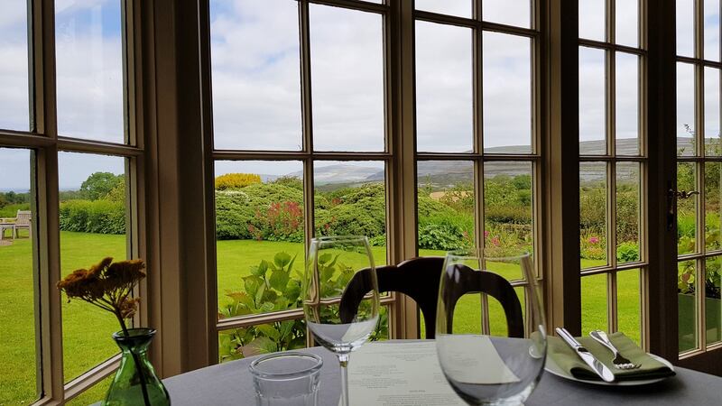 The diningroom at Gregans Castle, Co Clare