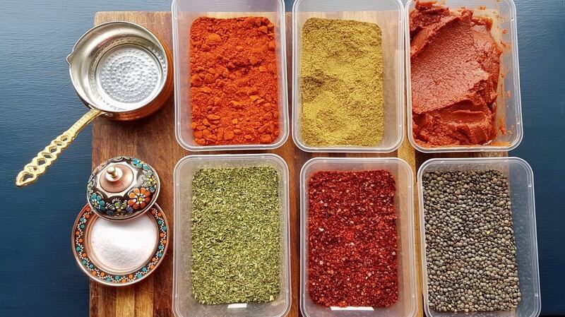 Ahmet Dede’s  ingredients for Turkish spiced lentil soup.