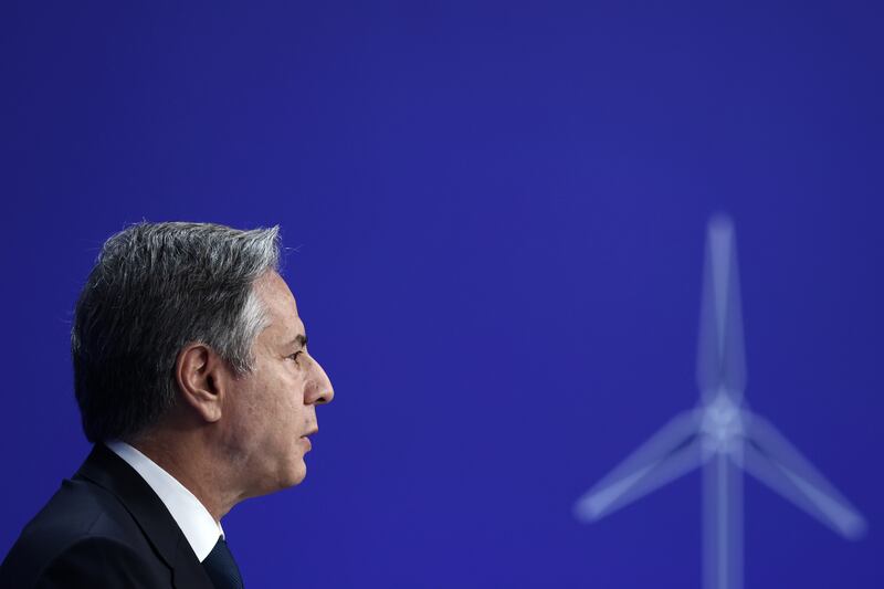 US Secretary of State Antony Blinken announced a further $1.3 billion in additional economic aid for Ukraine, including $520 million to fix its battered energy grid. He said the latest tranche brings to over $20 billion the amount of development assistance for Ukraine from the US. Photograph: Henry Nicholls/PA Wire
