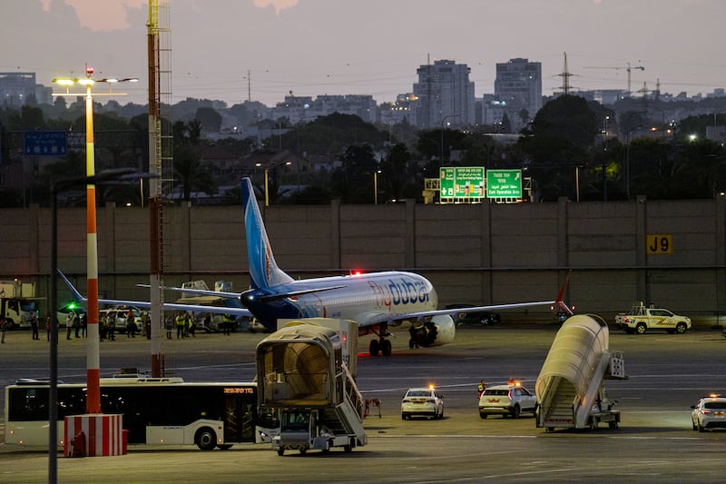 The Flydubai flight from Dubai to Tel Aviv was diverted to Saudi Arabia after a violent altercation in the cockpit. Photograph: Erik Marmor/Getty Images