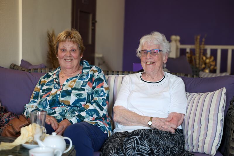 Judith Warnes and Ronnie Robinson in the 7th Heaven Café on Market Square in Boston, Lincolnshire. Photograph: Enda O'Dowd