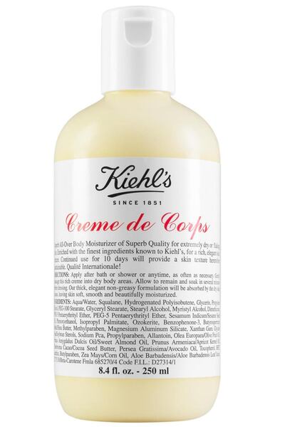 Kiehl’s Crème de Corps, €55 at Arnotts