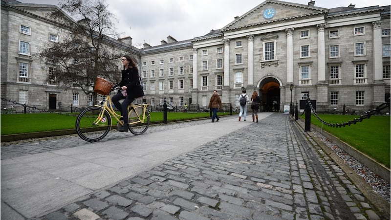 Quite an entrance: Trinity College Dublin, built with money in the early 17th century from tobacco duty, a slave crop. Photograph: Dara Mac Dónaill