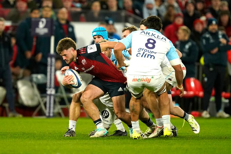 Alex Nankivell: he makes a timely return to the Munster squad for the clash with Glasgow. Photograph: Niall Carson/PA Wire

