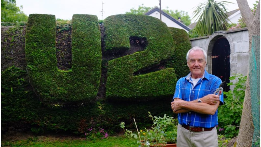 Colm Hughes with his U2 hedge in Malahide. Photograph: Bryan O’Brien