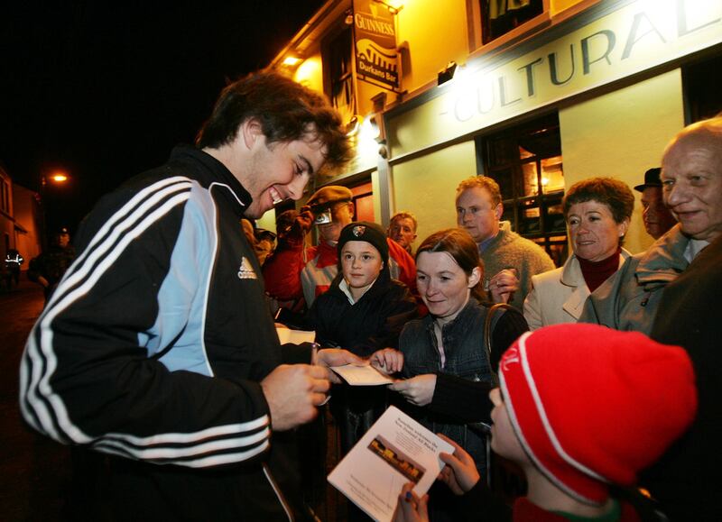 Conrad Smith ar cuairt ar Thír Chonaill in 2005. Grianghraf: Eric Luke