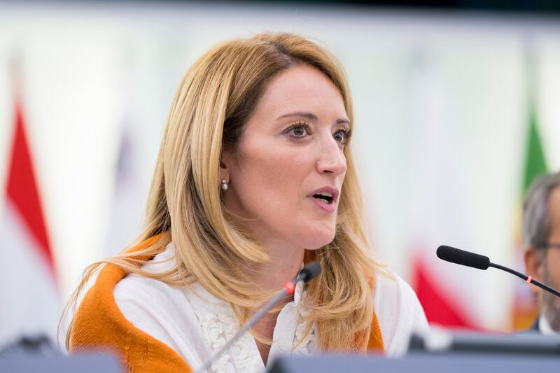 European Parliament president Roberta Metsola. Photograph: European Parliament president's office