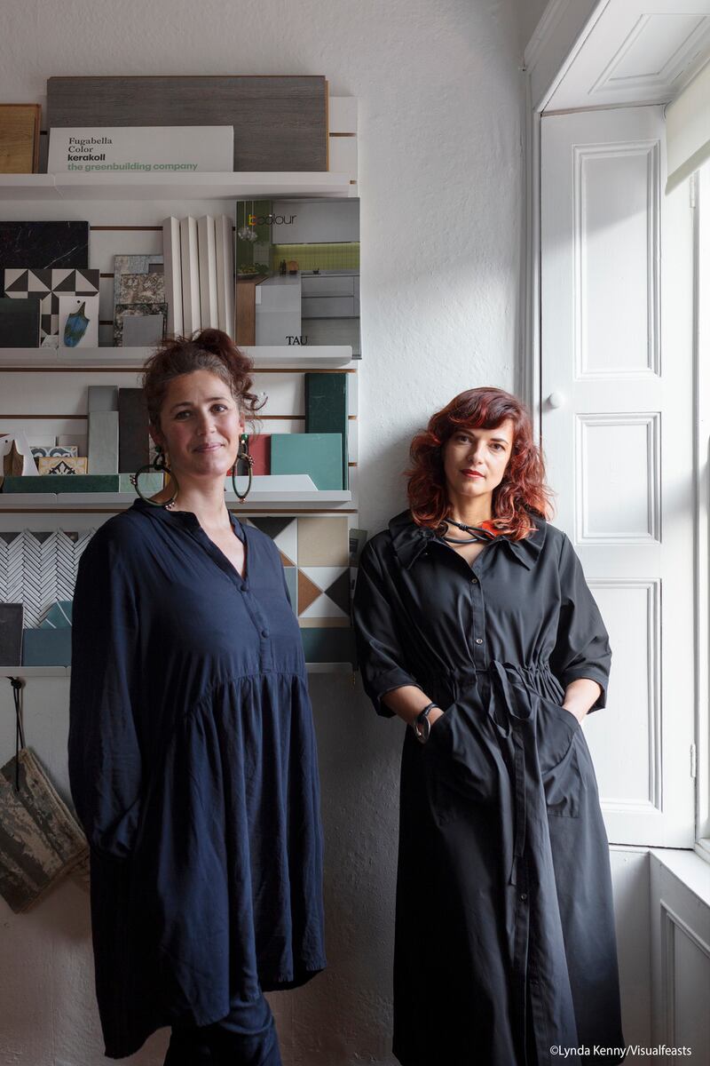 Interior Architect Nathalie Vos (left) and Interior Designer Justina Gruzdyte of Kenmare based award-winning Edit Design Studio. Photograph: Lynda Kenny/Visual Feasts