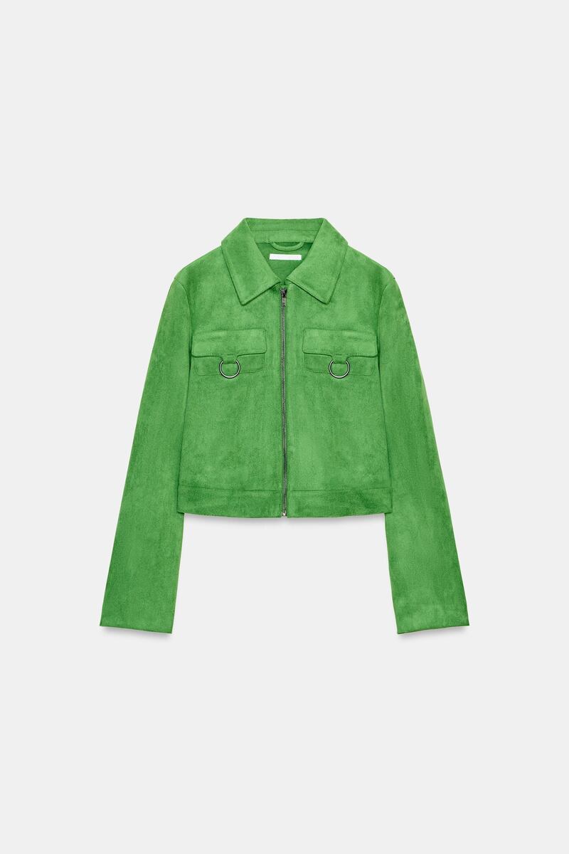 Faux suede jacket, €39.95, Zara