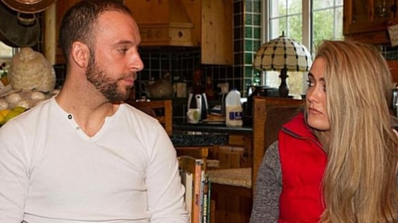 Davitt Walsh and and his then girlfriend Stephanie Knox. On that fateful evening Mr Walsh and Ms Knox had been walking nearby when they saw the McGrottys’ car in the water. File photograph: North West Newspix
