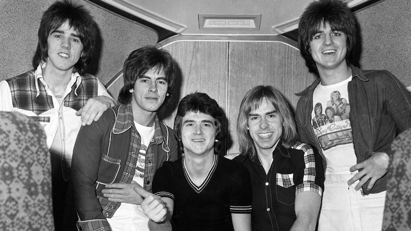The Bay City Rollers in 1975. Left to right:  Stuart Wood; Alan Longmuir; Leslie Mckeown; Derek Longmuir and Eric Faulkner. Photograph: PA/PA Wire