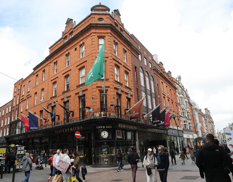 Weir & Sons of Grafton Street, which celebrated its 150th anniversary in 2019. Photograph: Bryan O’Brien