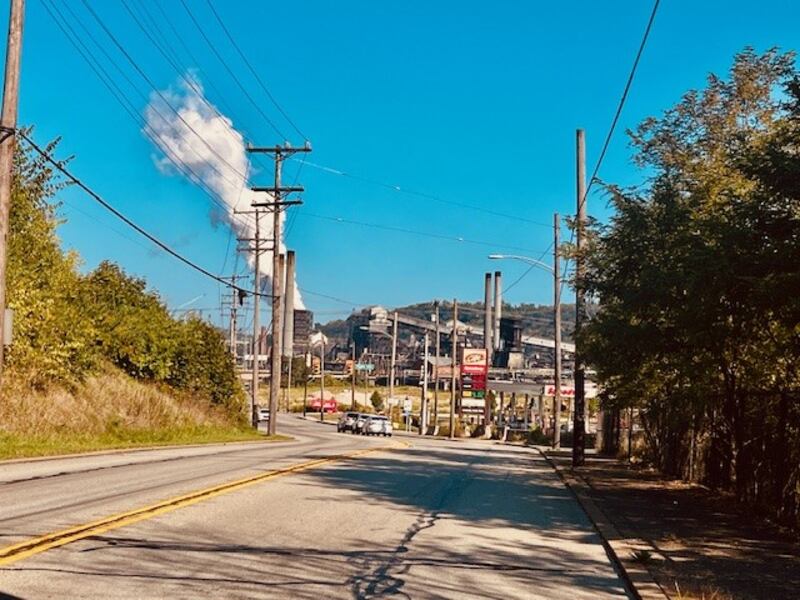 Clairton coke works: The plant is still smoking but employs a fraction of the workforce. Clairton is beyond derelict: street after street of closed businesses, of boarded-up houses, of nothingness. Photograph: Keith Duggan 