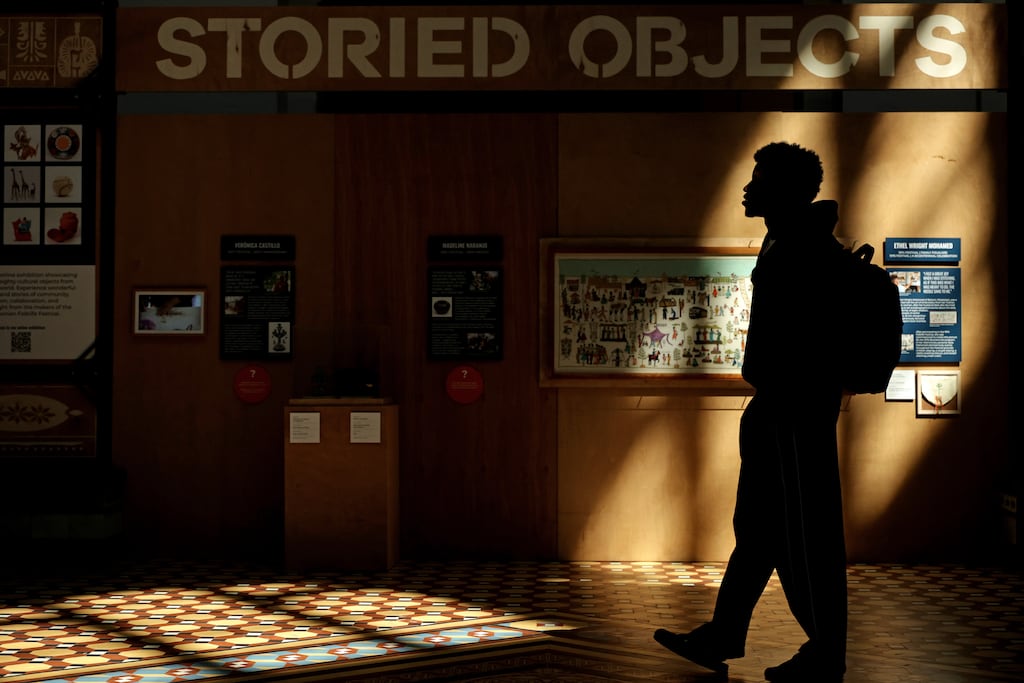 A man at an exhibition at the Smithsonian Arts and Industries Building in June. Photograph: Alex Wong/Getty Images