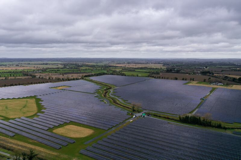 Huge solar farms around Ashbourne have popped up over the last few years causing division in the community.  Photograph: Enda O'Dowd