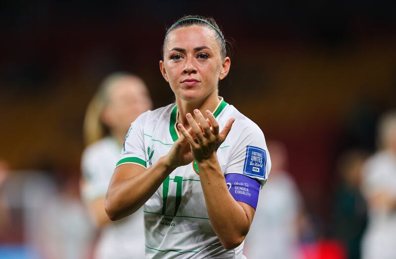 Katie McCabe after the World Cup Group B clash against Nigeria in Brisbane. Photograph: Ryan Byrne/Inpho 