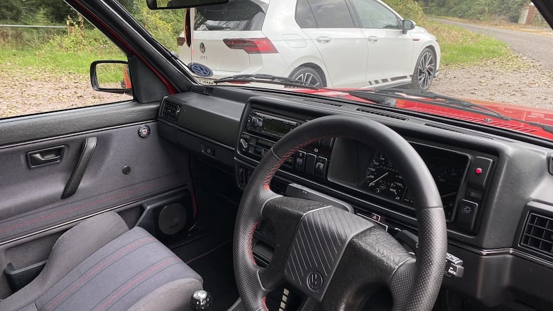 The interior of the 1992 VW Golf GTI 8v MkII