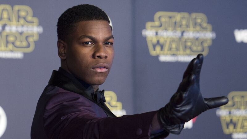 Actor John Boyega attends the World Premiere of “Star Wars: The Force Awakens”, in Hollywood on Monday. Photograph: Valerie Macon/AFP/Getty