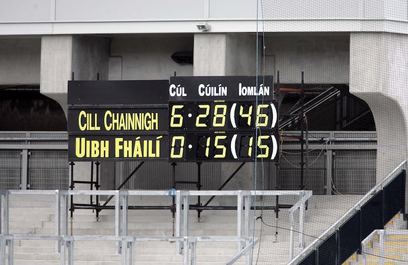 Offaly hurling has endured some dark days, like the 31-pt defeat to Kilkenny in the 2005 Leinster semi-final. Photograph: Tom Honan/Inpho