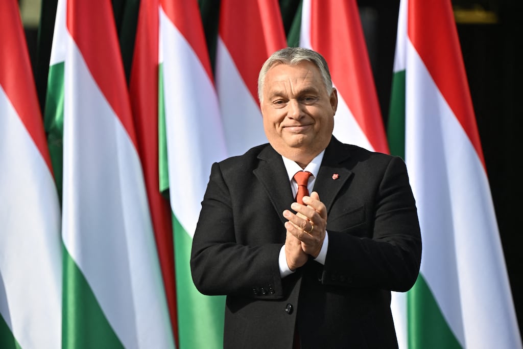 Hungary's prime minister Viktor Orbán. The country risked losing 70% of EU Covid-19 stimulus funds if a deal was not made by the end of the year. Photograph: Attila Kisbenedek/AFP via Getty Images