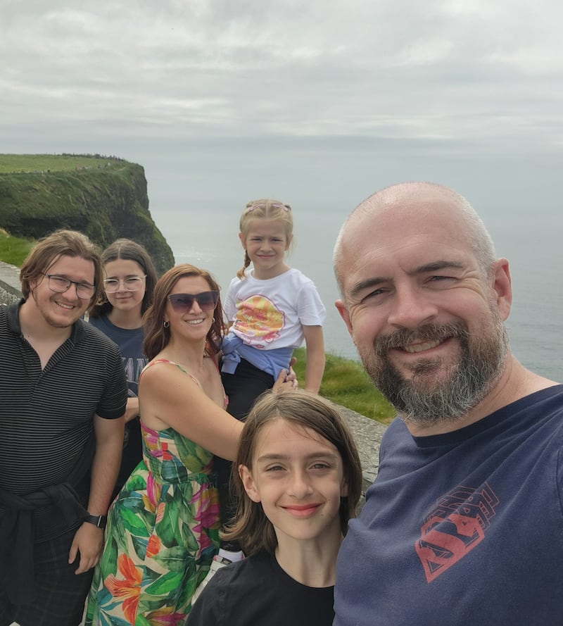 Séamus and Elvira Walsh with their children Nicholas, Mairead, Saorla and Jack