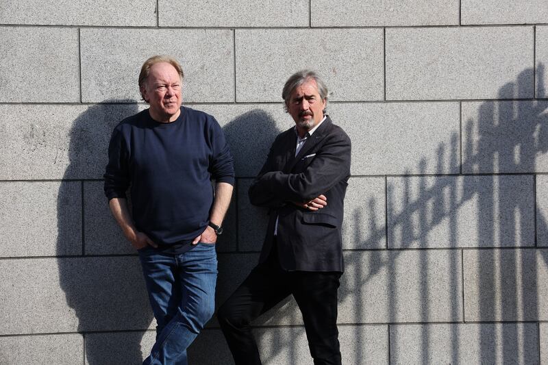 Owen Roe, pictured with Sebastian Barry, is taking on The Steward of Christendom's title role, made famous by the late Donal McCann in its first production in 1995. Photograph: Nick Bradshaw