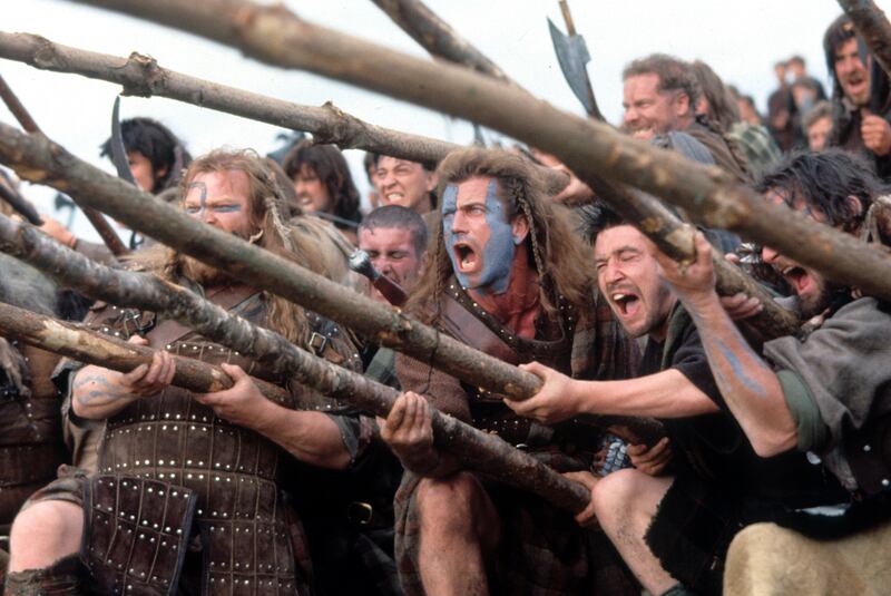 Mel Gibson as William Wallace in a scene from Braveheart, shot in 1995. Photograph: 20th Century-Fox/Getty 
