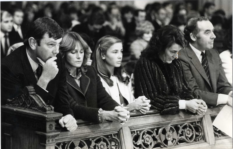 At the Pro-Cathedral, Dublin, in 1981: Ben Dunne jnr, his wife, Mary; his niece, Ann Heffernan; and his sister. Photograph: Jack McManus