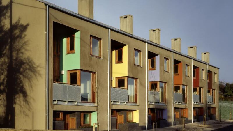 A small development of single- and three-storey houses in Galbally, Co Limerick, by O’Donnell + Tuomey