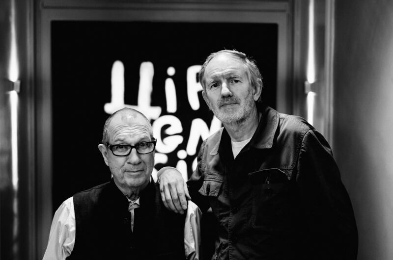 Aubrey Powell and Anton Corbijn. Photograph: Anton Corbijn