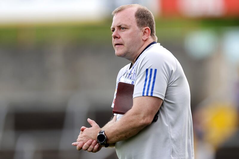 Cavan manager Mickey Graham during the game. Photograph: Laszlo Geczo/Inpho