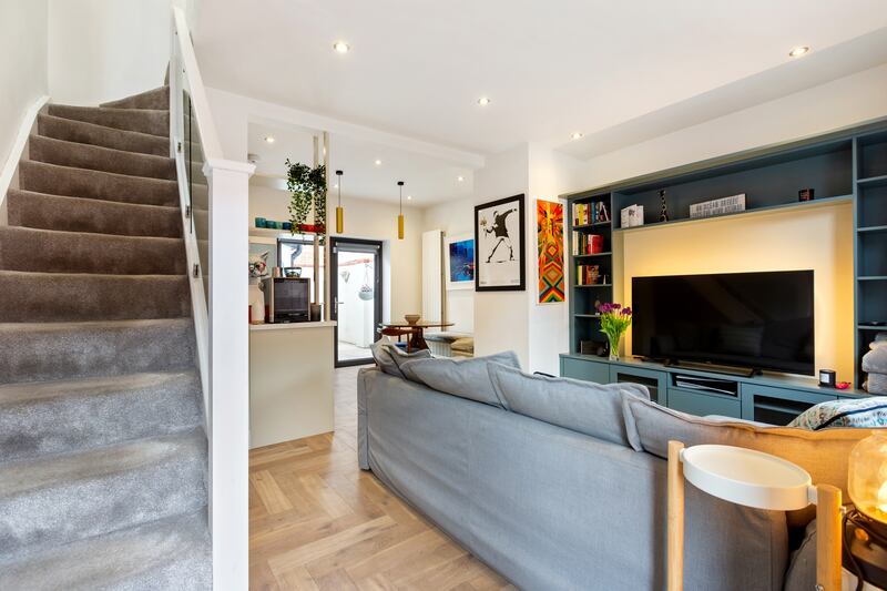 Living space with new television unit