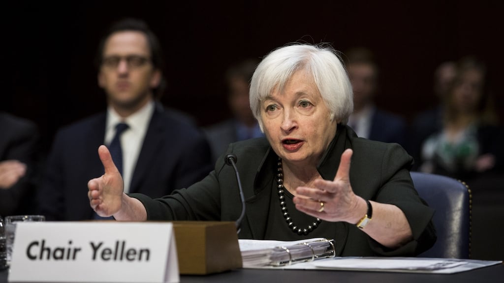 Janet Yellen, now Fed chair but then chief of the San Francisco Fed, told a December 2010 meeting that “the fiscal responses required for these countries to avoid restructuring are, frankly, draconian”. Photograph: Drew Angerer/Bloomberg