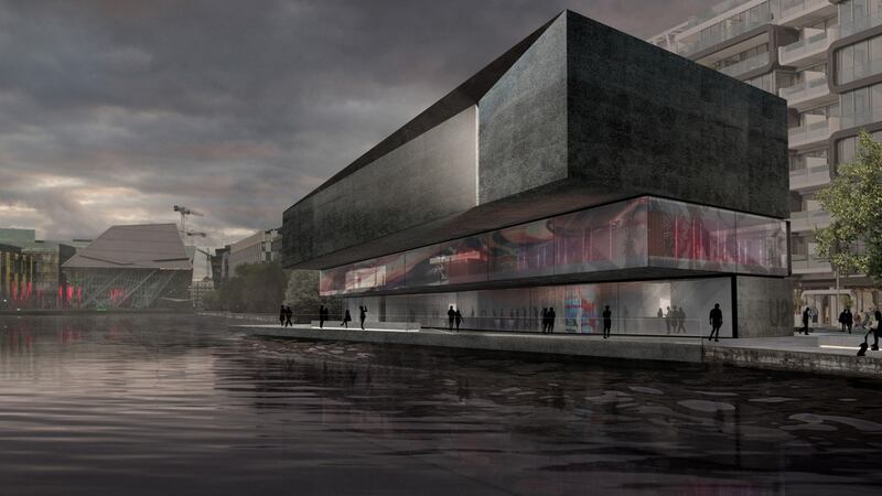 The proposed U2 visitor centre at Hanover Quay in Dublin’s south docklands.